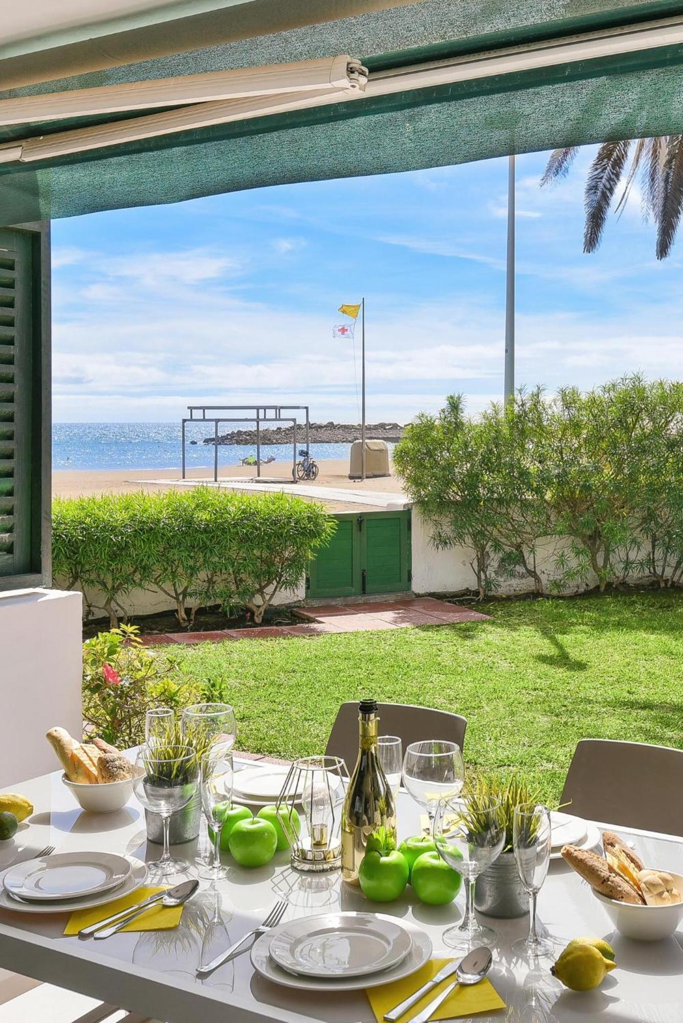 Beachfront Apartment Las Burras Mra 02 San Agustín Eksteriør bilde