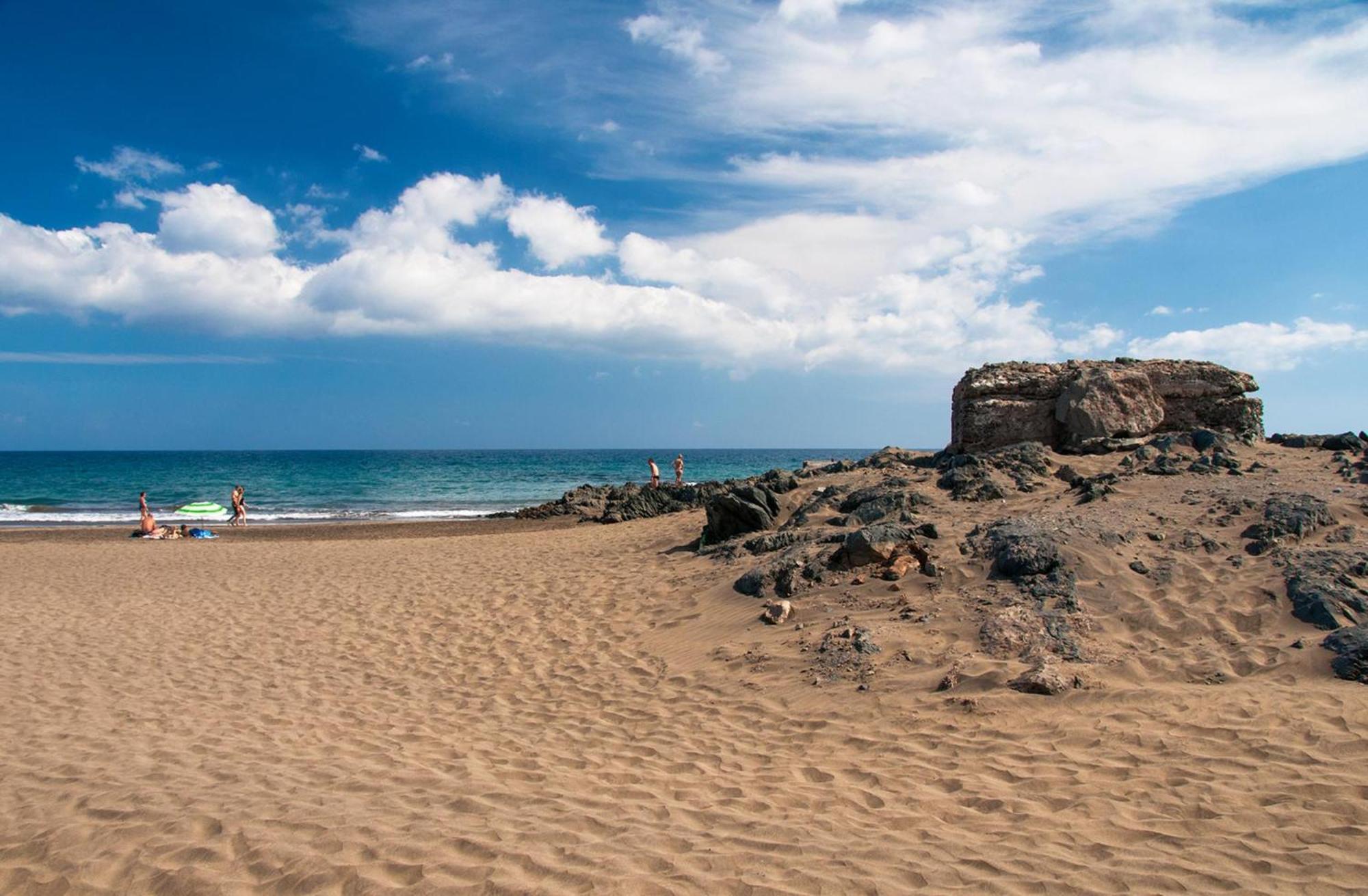 Beachfront Apartment Las Burras Mra 02 San Agustín Eksteriør bilde